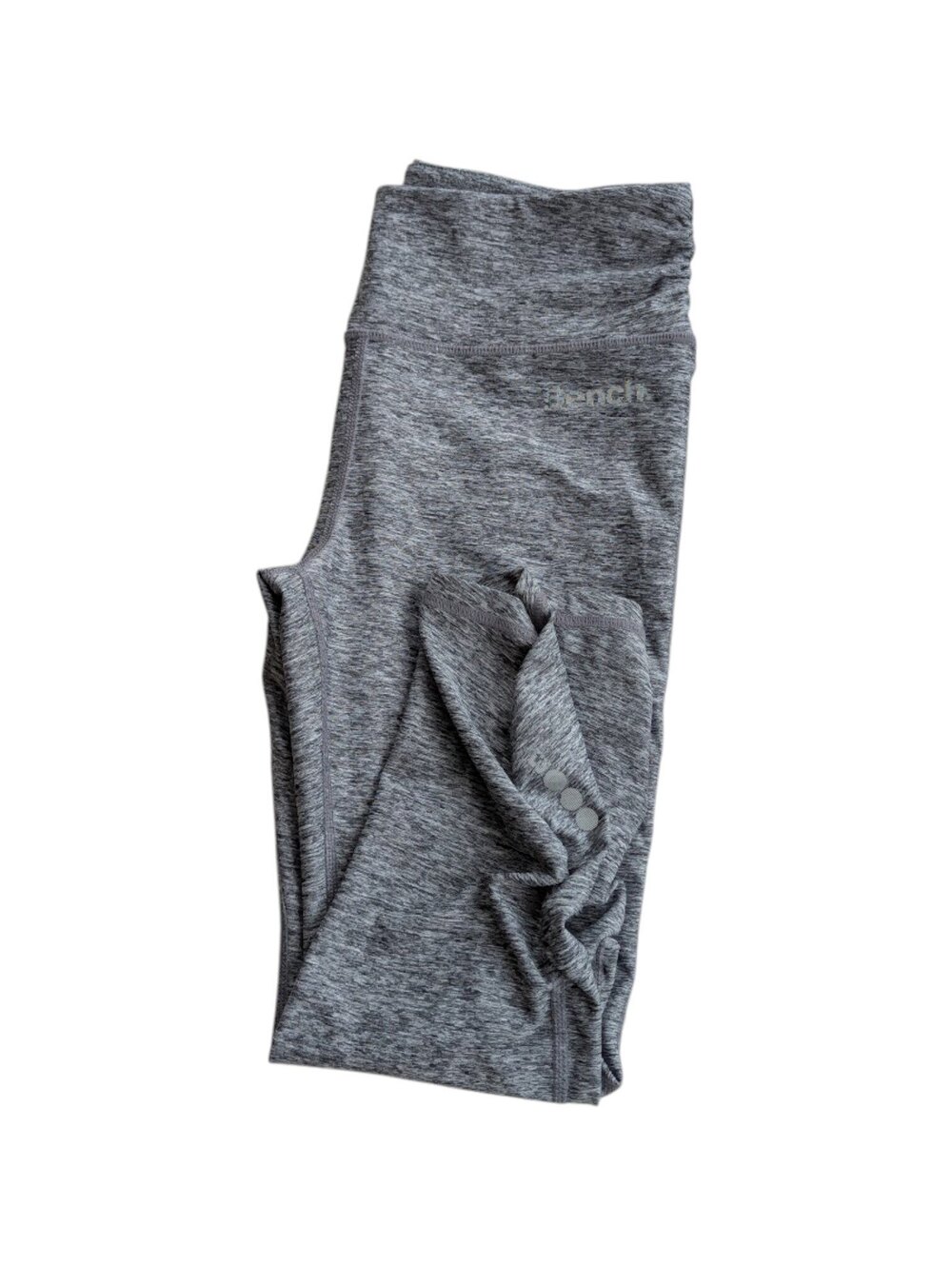 Bench Womens XS Athletic Leggings Gray Heathered Workout Activewear 24x20.5